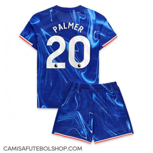 Camisa de time de futebol Chelsea Cole Palmer #20 Replicas 1º Equipamento Infantil 2024-25 Manga Curta (+ Calças curtas)